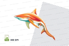 Vibrant shark clip art Product Image 1