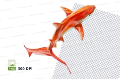 Vibrant red shark clipart Product Image 1