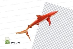 Red shark clip art Product Image 1