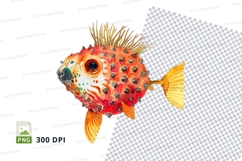 Vibrant pufferfish clipart Product Image 1