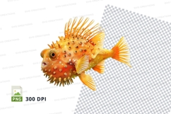 Spiky orange fish Product Image 1