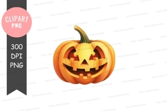 Carved pumpkin clipart png Product Image 1