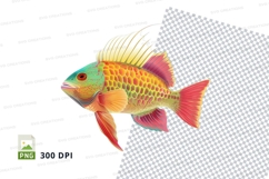 Colorful fish clipart Product Image 1