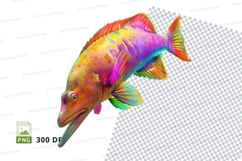 Rainbow fish clipart Product Image 1