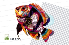 Colorful fish clipart Product Image 1