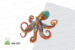 Colorful octopus clipart Product Image 1