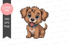 Happy puppy clipart png Product Image 1
