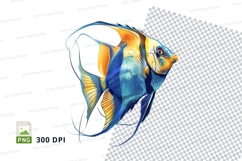 Vibrant blue and yellow angelfish Product Image 1