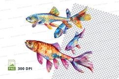 Colorful fish clipart Product Image 1