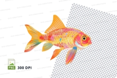 Colorful goldfish clipart Product Image 1