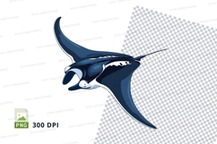 Clipart of a manta ray Product Image 1