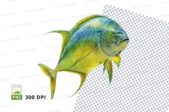 Clipart of a mahi-mahi fish Product Image 1