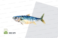 Watercolor mackerel fish Product Image 1