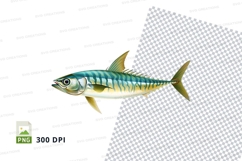 Clipart of a blue and yellow fish Product Image 1