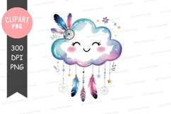 Whimsical cloud clipart png Product Image 1