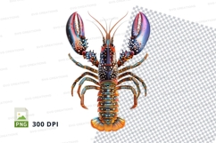Colorful lobster clipart Product Image 1