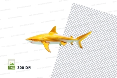 Golden shark clipart Product Image 1