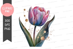 Elegant tulip clipart png Product Image 1