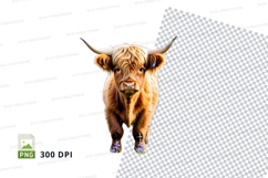 Highland cow clipart png Product Image 1
