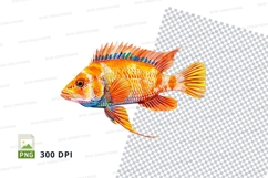 Colorful tropical fish clipart png Product Image 1