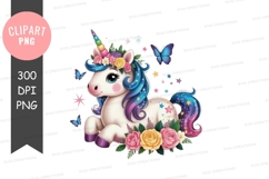 Magical unicorn clipart png Product Image 1