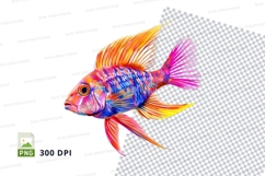 Colorful fish clipart png Product Image 1