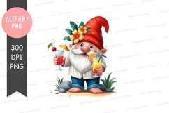 Cheerful gnome with cocktails Product Image 1
