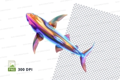 Colorful shark clipart png Product Image 1