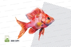Vibrant fish clipart png Product Image 1