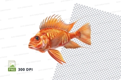 Orange fish clipart png Product Image 1
