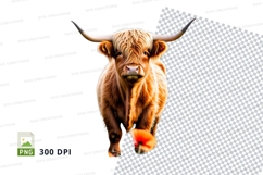 Highland cow clipart png Product Image 1