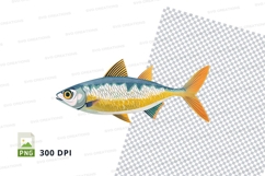 Cute highland cow calf with butterflies clipart png Product Image 1