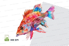 Colorful fish clipart png Product Image 1