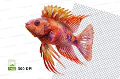 Colorful fish clipart png Product Image 1