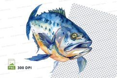 Blue fish clipart png Product Image 1