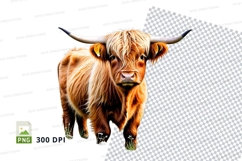 Highland cow clipart png Product Image 1
