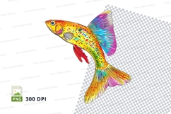 Colorful fish clipart png Product Image 1