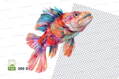 Colorful fish clipart png Product Image 1