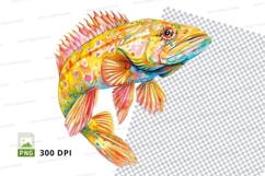 Colorful fish clipart png Product Image 1