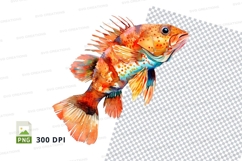 Colorful fish clipart png Product Image 1