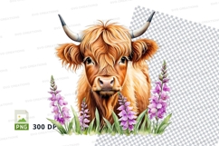 Highland cow clipart png Product Image 1