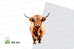 Highland cow clipart png Product Image 1