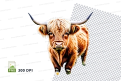 Highland cow clipart png Product Image 1