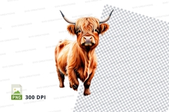 Highland cow clipart png Product Image 1