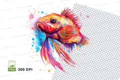 Colorful fish clipart png Product Image 1