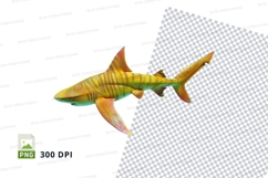 Colorful shark clipart png Product Image 1