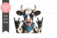 Cool cow clipart png Product Image 1