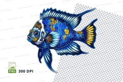 Colorful fish clipart png Product Image 1