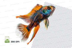 Colorful tropical fish clipart png Product Image 1