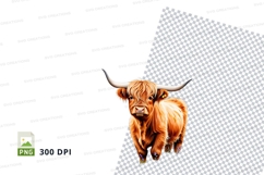 Highland cow clipart png Product Image 1